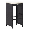 NNEVL 9 Piece Outdoor Bar Set Poly Rattan Black