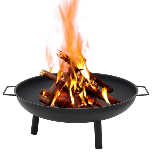 Steel Fire Pit with Carry Handles, 67.5 x 58 cm