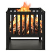 Steel Fire Pit with Storage Shelf, 40 cm