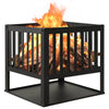 Steel Fire Pit with Storage Shelf, 40 cm