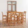 NNEVL 7 Piece Outdoor Bar Set Solid Acacia Wood