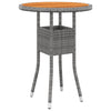 NNEVL 5 Piece Garden Lounge Set Poly Rattan Grey