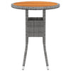 NNEVL 5 Piece Garden Lounge Set Poly Rattan Grey