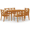 NNEVL 7 Piece Garden Dining Set Solid Wood Acacia