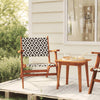 Acacia Wood Garden Bistro Set with Poly Rattan Chairs