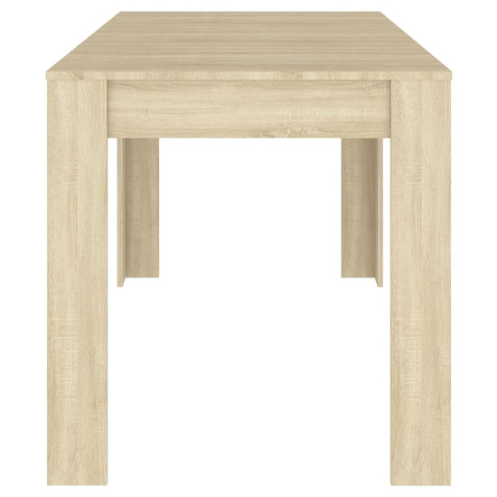 NNEVL Dining Table Sonoma Oak 140x74.5x76 cm Chipboard-2