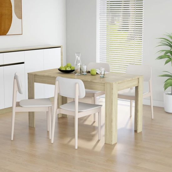 NNEVL Dining Table Sonoma Oak 140x74.5x76 cm Chipboard-0
