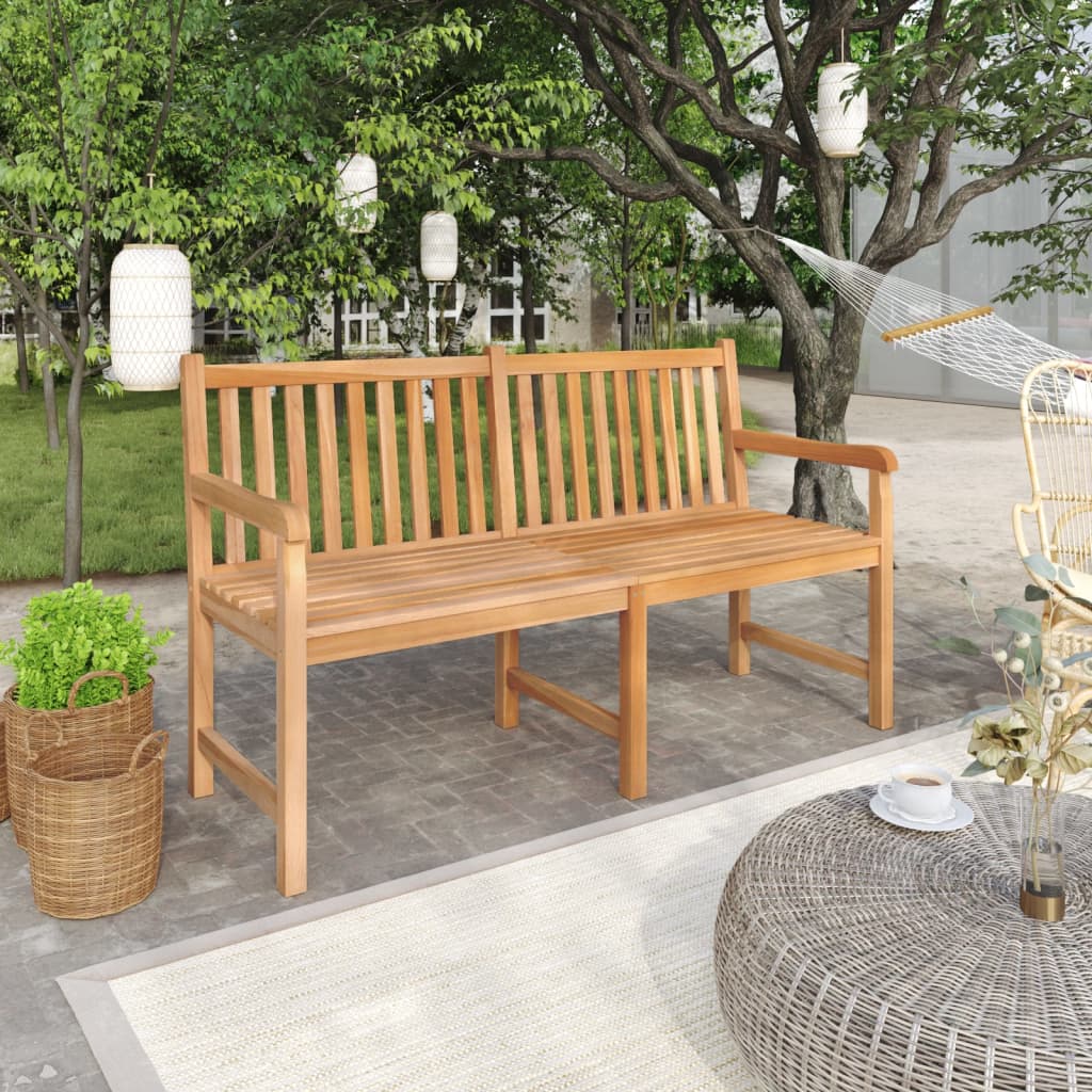 NNEVL Garden Bench 150 cm Solid Teak Wood-0