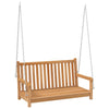 Solid Teak Wood Swing Bench 114x60x64 cm