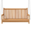 Solid Teak Wood Swing Bench 114x60x64 cm