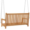 Solid Teak Wood Swing Bench 114x60x64 cm