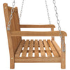 Solid Teak Wood Swing Bench 114x60x64 cm