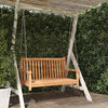 Solid Teak Wood Swing Bench 114x60x64 cm