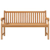 Solid Teak Wood Garden Bench, 150 cm