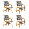 NNEVL 5 Piece Garden Dining Set Solid Wood Acacia