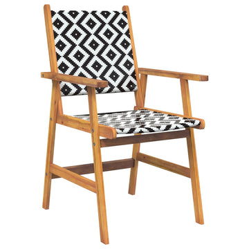 NNEVL 5 Piece Garden Dining Set Solid Wood Acacia