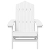 Garden Adirondack Chair, White HDPE