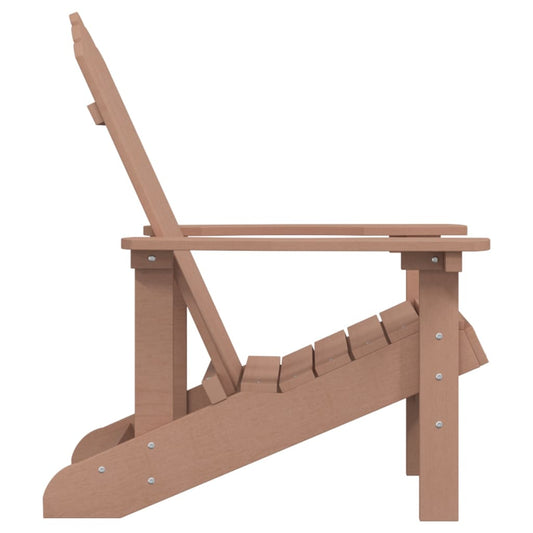 Garden Adirondack Chair, HDPE, Brown