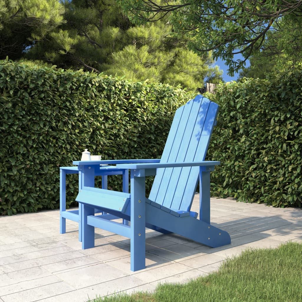 NNEVL Garden Adirondack Chair HDPE Aqua Blue-0