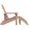 NNEVL Garden Adirondack Chair with Footstool HDPE Brown