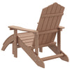 NNEVL Garden Adirondack Chair with Footstool HDPE Brown