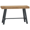 Solid Teak Wood Bench 80 cm with Black Legs
