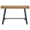 Solid Teak Wood Bench 80 cm with Black Legs