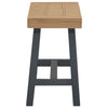 Solid Teak Wood Bench 80 cm with Black Legs