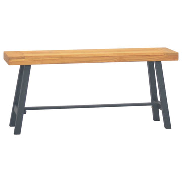 Solid Teak Wood Bench, 110 cm