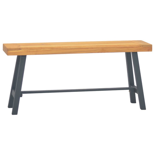 Solid Teak Wood Bench, 110 cm