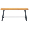 Solid Teak Wood Bench, 110 cm