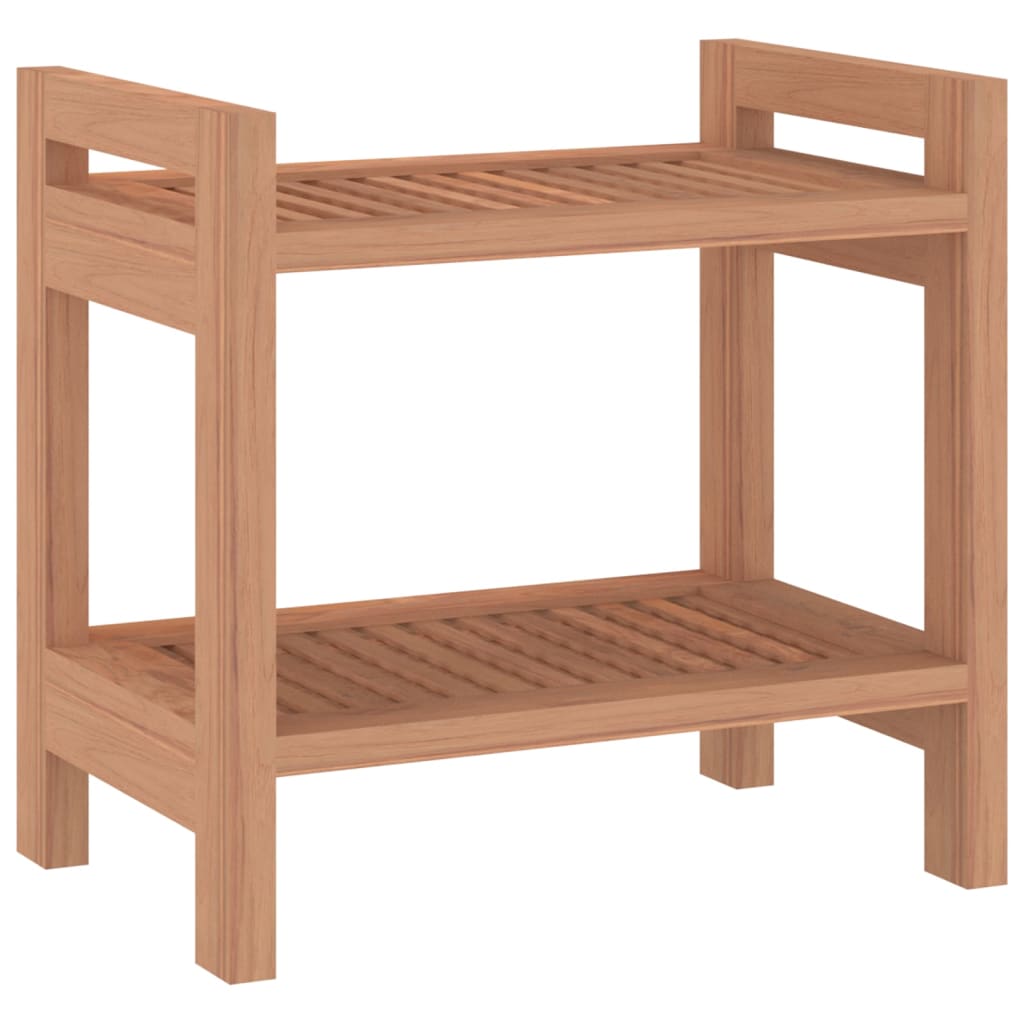 NNEVL Shower Bench 45x30x45 cm Solid Wood Teak-1