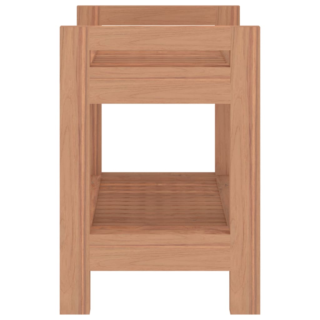 NNEVL Shower Bench 45x30x45 cm Solid Wood Teak-3
