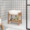 NNEVL Shower Bench 45x30x45 cm Solid Wood Teak-0