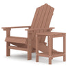 NNEVL Garden Adirondack Chair with Table HDPE Brown
