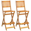 NNEVL 3 Piece Outdoor Bar Set Solid Wood Acacia