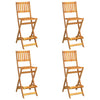 NNEVL 5 Piece Outdoor Bar Set Solid Wood Acacia