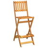 NNEVL 5 Piece Outdoor Bar Set Solid Wood Acacia