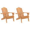 NNEVL Garden Adirondack Chairs 2 pcs Solid Wood Acacia