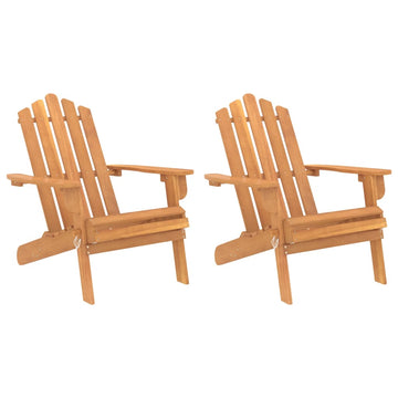 NNEVL Garden Adirondack Chairs 2 pcs Solid Wood Acacia
