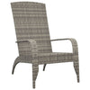 Garden Adirondack Chair, Grey Poly Rattan