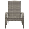 Garden Adirondack Chair, Grey Poly Rattan