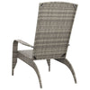 Garden Adirondack Chair, Grey Poly Rattan