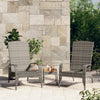 Garden Adirondack Chair, Grey Poly Rattan