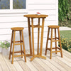 NNEVL 3 Piece Bar Set Solid Wood Acacia