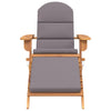 Adirondack Garden Chair with Footrest, Solid Acacia Wood