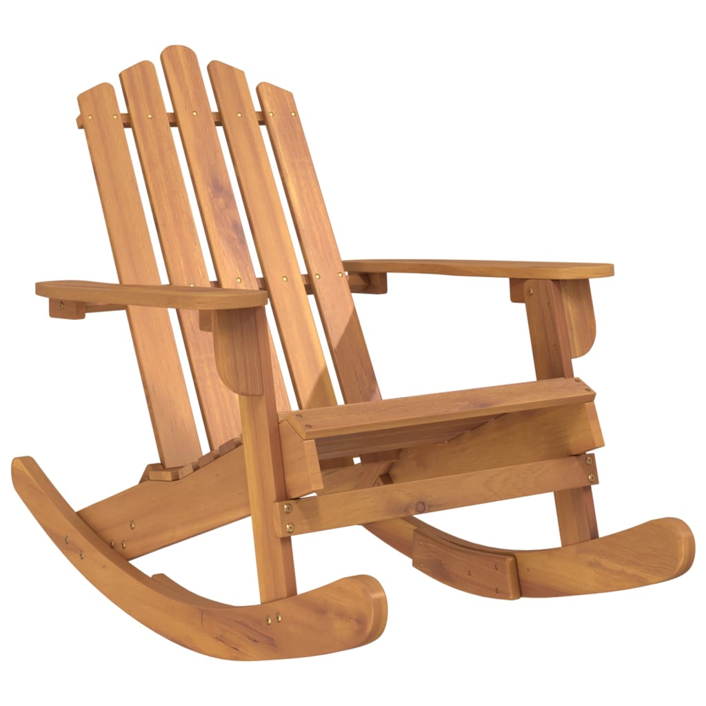 NNEVL Adirondack Rocking Chair Solid Wood Acacia-1