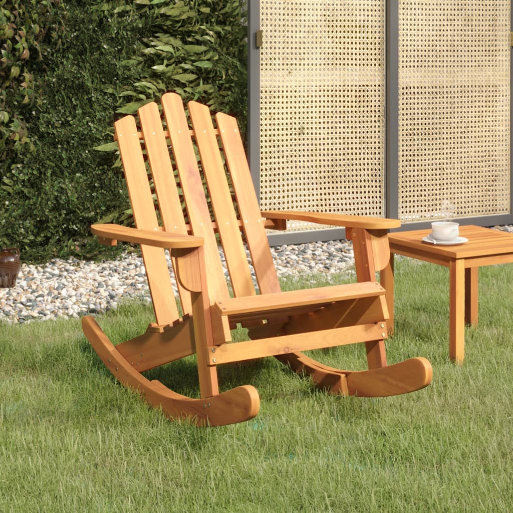 NNEVL Adirondack Rocking Chair Solid Wood Acacia-0