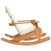 NNEVL Adirondack Rocking Chair with Cushions Solid Wood Acacia