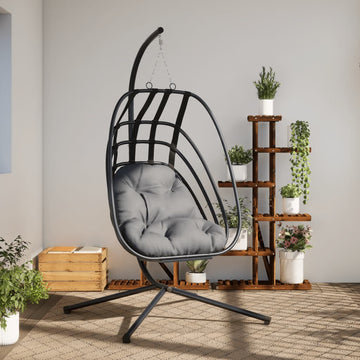 VidaXL hanging egg chair with standard anthracite steel
